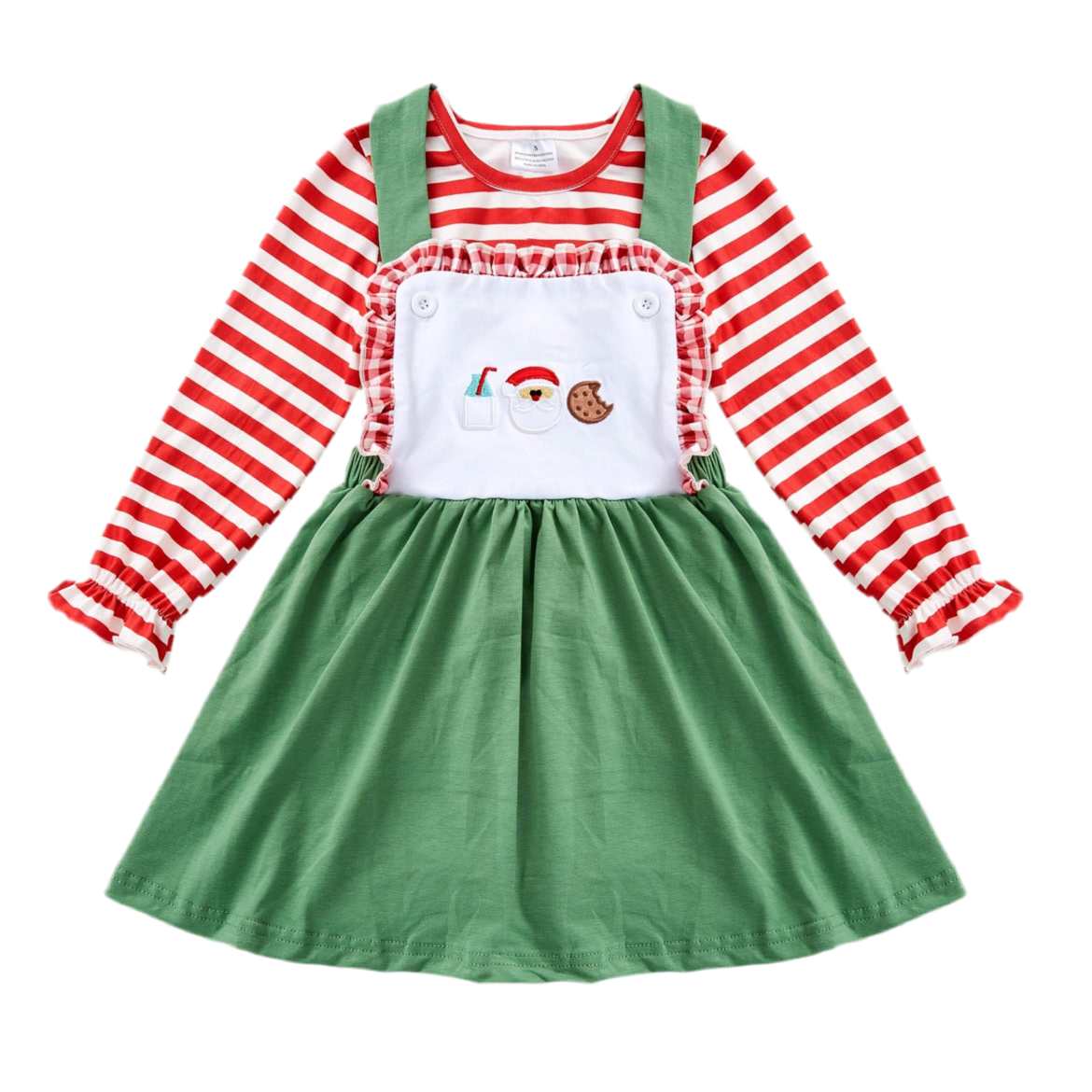 Santa cookies and milk dress with shirt