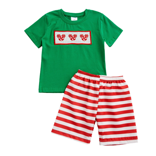 Christmas magical smocked boys set