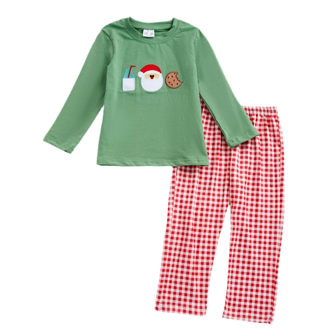 Santa cookies and milk boys pants set