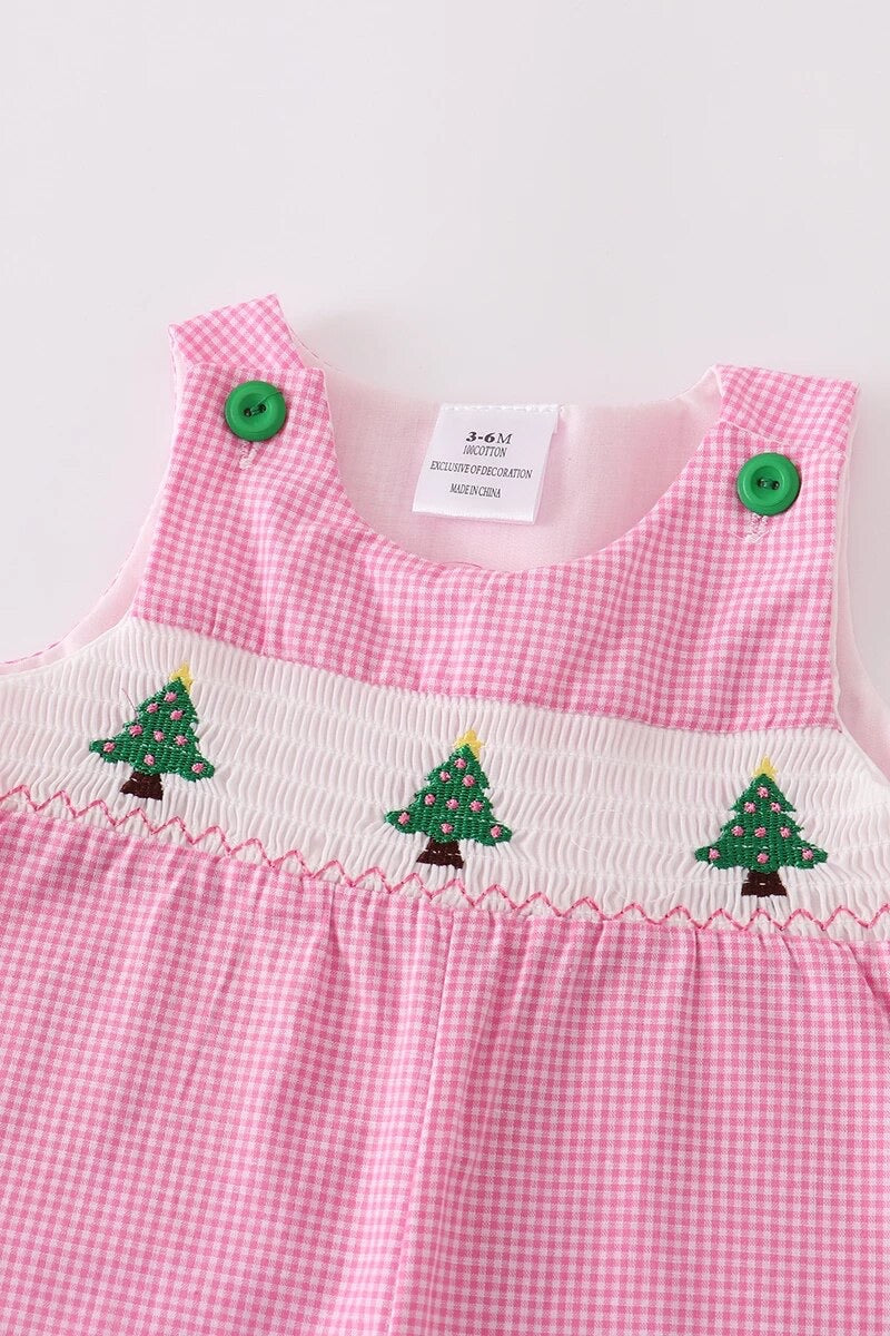 Christmas boys smocked Christmas tree Jon Jon (final sale)