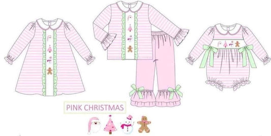 Pink Christmas Striped Collection