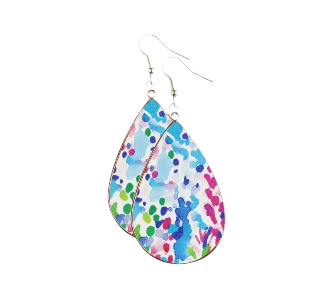 Woman’s watercolor earrings