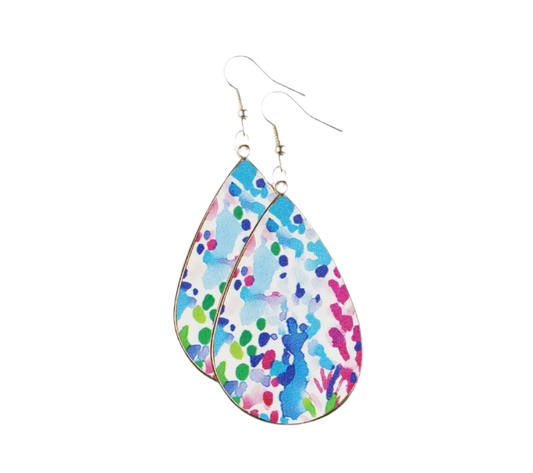 Woman’s watercolor earrings