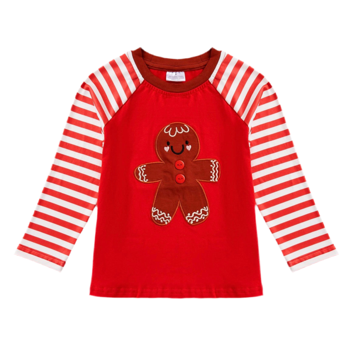 Embroidery appliqué gingerbread collection - boys shirt